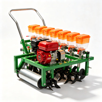 Semoir de précision à 8 rangs autopropulsé à essence avec espacement réglable pour graines d'herbes et de fleurs, utilisation tout-terrain