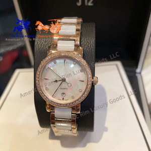 Longnes – montre à Quartz élégante pour femmes, nouvelle montre de luxe en acier inoxydable, bracelet en cuir, étanche, avec pointeur Ronda - Product Image 1