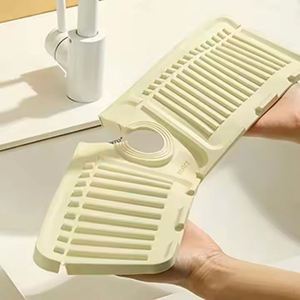 Tapis de séchage pliable et imperméable pour évier de cuisine avec protection anti-éclaboussures et drainant, personnalisable avec logo - Product Image 4