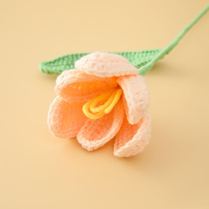 Mother's Day Teacher's Day Gift Handmade Crochet Flower Tulip <b>Branch</b> Warm Thanksgiving Graduation Christmas - Product Image 3