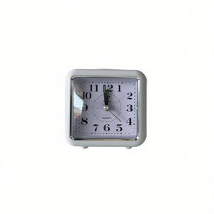<b>Desk</b> <b>Clock</b> Silent Alarm <b>Clock</b> Square Quartz Analog <b>Clock</b> For Home Office <b>Desk</b> Use - Product Image 2