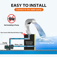 Cascade de piscine personnalisée en acier inoxydable avec fonction massage pour spa extérieur