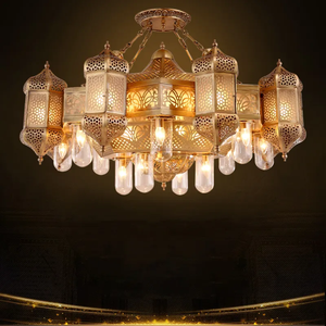 Projet personnalisé Chandelier <span class=keywords><strong>cathédrale</strong></span> en métal Lustre <span class=keywords><strong>de</strong></span> luxe <span class=keywords><strong>de</strong></span> mosquée à haut plafond <span class=keywords><strong>de</strong></span> style islamique - Product Image 2