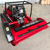 Tondeuse à fléaux télécommandée sur chenilles avec moteur essence 25 CV, largeur de coupe 1200 mm/1000 mm, petit robot agricole motorisé