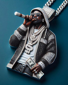 Personalizado 9K-18K oro 3D <span class=keywords><strong>Avatar</strong></span> colgante-CVD helado personalizado, Y2K Metaverse Hip Hop joyería - Product Image 5