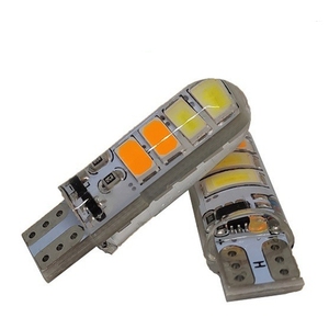 Nuevas piezas <span class=keywords><strong>de</strong></span> coche T10 T10 silicona 5630 8SMD bombilla LED W5W 168 194 lámpara liquidación matrícula luz ambiental faro - Product Image 1