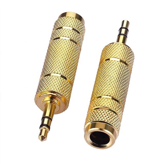 6.35mm Male Plug to 3.5mm Female Connector Earphone Amplifier Audio Adapter Microphone AUX 6.3 3.5 Mm Converter