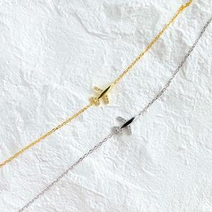 Changda S925 plata esterlina 18K chapado en oro collar cadena joyería fina colgante en forma de avión collares para mujeres - Product Image 6