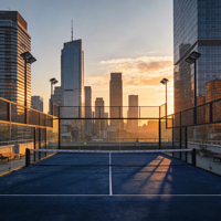 Vente en gros directe d'usine, ensemble de terrain de padel panoramique OEM, respectueux de l'environnement, imperméable, garantie 5 ans, 10x20m, design italien