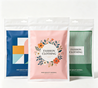 Sacs d'emballage pour vêtements de haute qualité personnalisés avec votre logo, sacs en plastique recyclables imperméables avec fermeture éclair pour l'emballage des vêtements
