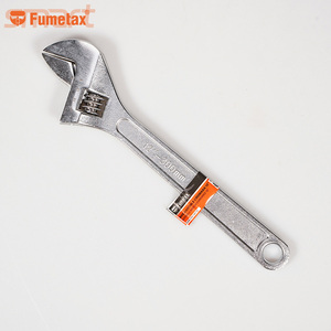 Chiave Inglese FUMETAX Regolabile <span class=keywords><strong>in</strong></span> Acciaio al Carbonio Forgiato, 6 Pollici, Finitura Cromata, Graduazione Doppia Pollici/<span class=keywords><strong>Millimetri</strong></span>, Fai-da-Te, Metrica, OEM - Product Image 3