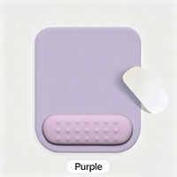 Tapis de souris ergonomique en gros avec repose-poignet en silicone, style simple, base épaisse antidérapante, accepte l'impression personnalisée