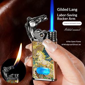 Novel High-quality Handmade Metal <strong>Lighter</strong> Arc Inflation Feature Directly Shoots Flames Towards Open Flame. Dual Fire Starter - Product Image 5