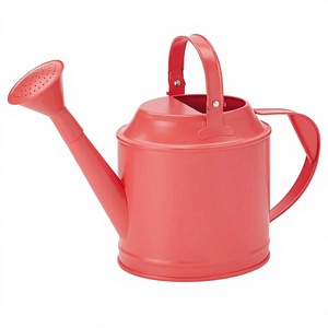 Arrosoir moderne en fer rose foncé avec long bec, finition peinte durable, outil de jardinage, arrosoirs, outils d'arrosage de jardin - Product Image 3