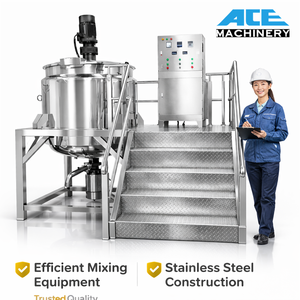 1000L Emulsifying Machine Mixing Tank Toothpaste Making Machine Vacuum Emulsifier Homogenizer Mixing Tank <b>With</b> Agitator - Product Image 4