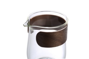 Bonston 2024 Portable Wood Handle Glass &amp; Porcelain <strong>Teapot</strong> <strong>Set</strong> Two Cups Minimalist Eco-Friendly Design Includes Case for Travel - Product Image 3