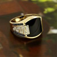 Punk Vintage runde Mode Hip Hop Ringe Schmuck Einzigartige breite Gesichts band klobige vergoldete Männer Ringe