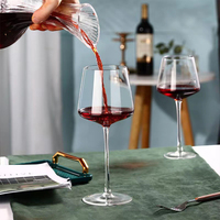 Gobelet à vin rouge moderne, transparent, sans plomb, de luxe, 750 ml, personnalisable, pour fêtes, cadeaux d'affaires, mariage