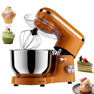 Batteur à pâte électrique, boîtier ABS, engrenage métallique, 2000W, 5,5L, bol en acier inoxydable 304, moteur en cuivre pur à 6 vitesses - Product Image 1