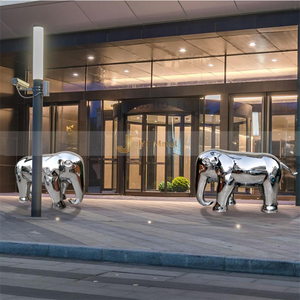 ANW065 Metal 304 Acero inoxidable Art Deco Escultura personalizada Artesanía hecha a mano para decoración de paisaje Proyecto de ingeniería - Product Image 6