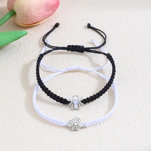 Cartoon Spider Stainless Steel Hand-Woven <b>Adjustable</b> <b>Bracelet</b> For Couples Gift Unisex Jewelry - Product Image 3