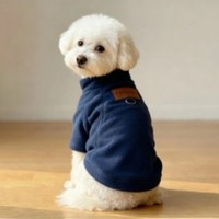 Sweat-shirt confortable pour animaux de compagnie avec logo personnalisé, vêtements d'extérieur en polaire pour l'automne/hiver, avec anneau en D pour chats et chiens