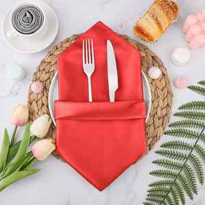 Serviettes carrées de couleur unie, réutilisables, douces, lavables, en tissu, pour les mariages, les restaurants, les banquets, la décoration de fête, utilisation sur la table - Product Image 2