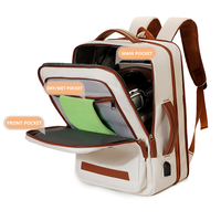 Tas Ransel Laptop Kapasitas Besar Anti Air Bahan Kain Oxford USB Multifungsi Gaya Kasual Bisnis Lapisan Bahan Poliester