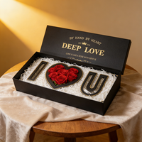 Boîte à fleurs élégante « Je t'aime maman » avec logo de luxe, emballage cadeau rectangulaire de roses de luxe pour la fête des mères, la Saint-Valentin