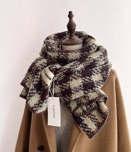 Mode hiver plus chaud tissé Plaid Pashmina châles pour femmes 65*200cm chaud sertissage écharpe étole <span class=keywords><strong>pied</strong></span> <span class=keywords><strong>de</strong></span> <span class=keywords><strong>poule</strong></span> cachemire écharpes - Product Image 3