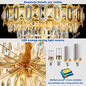 Lámpara de Techo Colgante de Cristal de Lujo Personalizada, Lámpara de Araña LED Moderna y Decorativa para el Hogar - Product Image 6