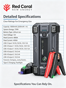Démarreur de voiture 4000A avec compresseur d'air, <span class=keywords><strong>booster</strong></span> de batterie portable avec pompe à air, démarreur avec gonfleur de pneus - Product Image 1