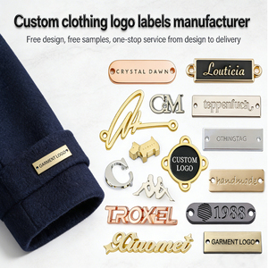 Etiquetas de Metal con Nombre de Marca Personalizadas de Alta Calidad, Placa Grabada con Letras, Etiquetas de Logotipo para Ropa con Diseño de Cadena - Product Image 5