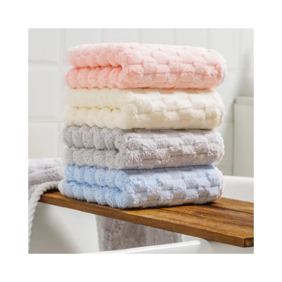 Conjunto de toalhas de banho de microfibra Coral veludo altamente absorvente Premium de secagem rápida multiuso conjunto de toalhas de banho