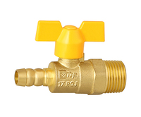 Robinet à bille en laiton forgé LISHUI 1/2" filetage BSP manuel avec poignée jaune Modèle OEM LS953 pour conduite de gaz Garantie 3 ans