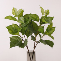 Branche d'hortensia artificielle haut de gamme avec feuilles de mûrier, toucher doux, 72,5 cm de longueur, 10,5 cm de diamètre des feuilles, décoration intérieure