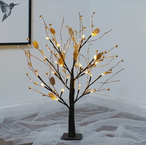 24 LED nero illuminazione artificiale con bacca rossa a batteria Mini albero artificiale lampada da tavolo festa di nozze a casa <span class=keywords><strong>natale</strong></span> - Product Image 6
