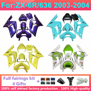 Nuevo Kit de Carenado de Plástico ABS para Motocicleta, Compatible con Zx6r 636 Zx-6r 2003 2004 03 04, Carenados Completos Personalizados, Carrocería Zxmt Zx-6r/636 2003 - Product Image 3