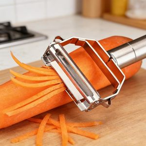 1 éplucheur à légumes multifonctionnel en acier inoxydable, éplucheur à pommes de terre, éplucheur julienne - Product Image 5