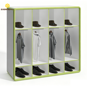 Armario de Almacenamiento Moderno para Niños, Armario de Madera con Barras para Colgar, Organizador de Almacenamiento Multifuncional para Guardería, Preescolar y Dormitorio - Product Image 3