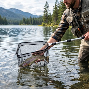 Red de Pesca Plegable con Poste Telescópico de Aluminio de 160 cm para Carpas - Product Image 6
