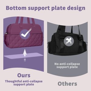 Sac de voyage grande capacité, sac de sport portable de haute qualité pour organiser les essentiels de voyage avec plaque de soutien anti-affaissement - Product Image 5