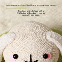 Griffoir pour chat en bois de sisal, sans poussière, durable, avec boule à griffer, style mignon, personnalisable pour Noël