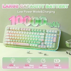OEM ODM C98 Niedliche Kabellose Mechanische Tastatur Grüner Mao Candy Switch Cake-Tastatur 99 Tasten mit Nummernblock MOA Keycaps BT5024GUS - Product Image 6