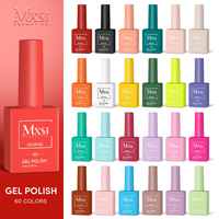 Kit de Vernis à Ongles Semi-Permanent Gel Mxsi 60 Couleurs Marque Privée 15ml, Vente en Gros, Kit Manucure Végane avec Logo Personnalisé