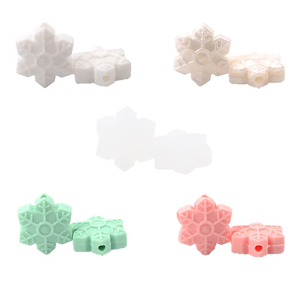 Chaîne de perles en silicone flocon de neige populaire et nouvelle avec de jolies perles de bébé de dessin animé - Product Image 1