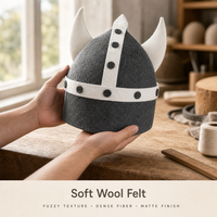 Chapeau de sauna en feutre de laine avec cornes et cache-oreilles, gris anthracite, pour hommes et femmes, idéal pour sauna, spa et usage domestique
