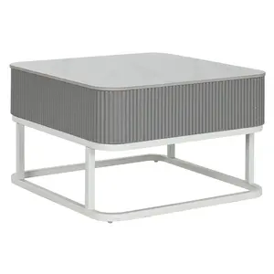 Ensemble de tables basses en pierre frittée, 2 pièces, 70x70x45 - Product Image 4