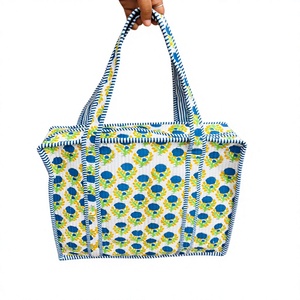 Bolso Tote Acolchado de Algodón Vintage con Cremallera, Reutilizable, Estilo Boho, para Mujer, Ideal para Viajes de Verano, Visitas al Hospital y Playa - Product Image 1