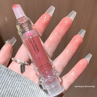 Gegebear Ice Tube Lip Essence Honey Moisturizing Nourishing Clear Plump-Lip Gloss Hydration Stays Put Wont Smudge Boxed